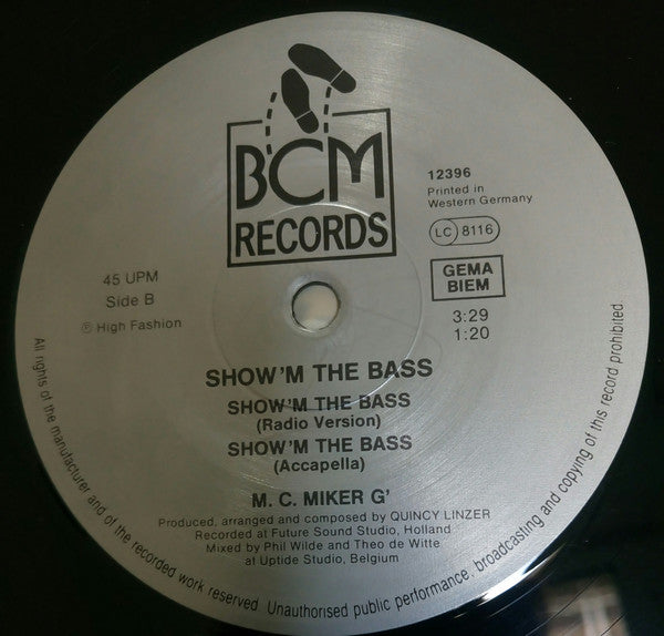 MC Miker G : Show'm The Bass (12")