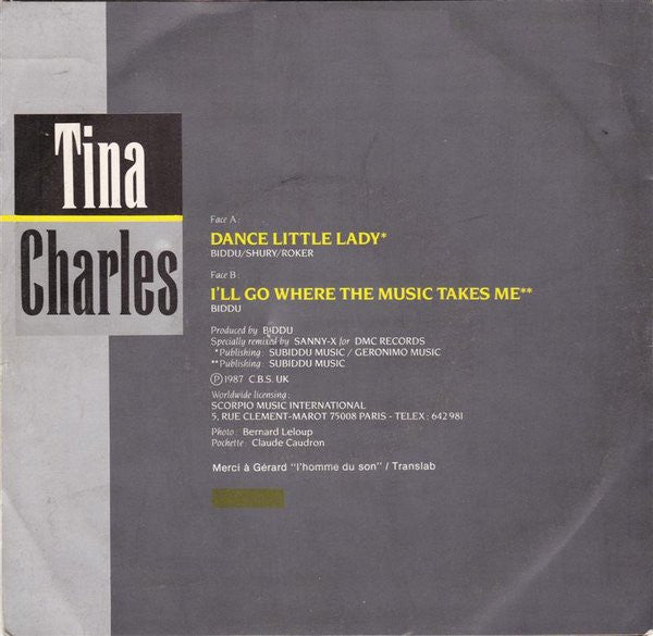 Tina Charles : Dance Little Lady (Original 87 Version) (7", Single)