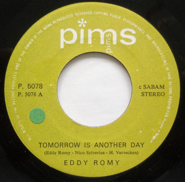 Eddy Romy : Tomorrow Is Another Day (7", Single)