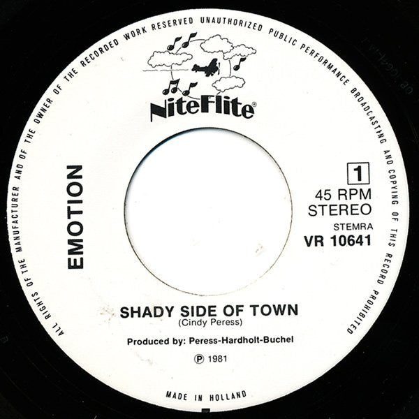 Emotion (9) : Shady Side Of Town (7")