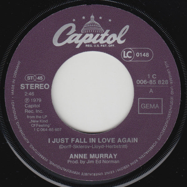 Anne Murray : I Just Fall In Love  (7", Single)