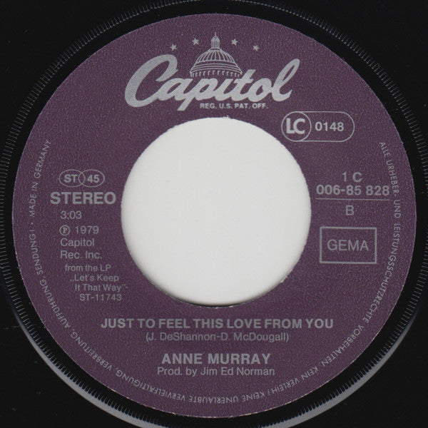 Anne Murray : I Just Fall In Love  (7", Single)