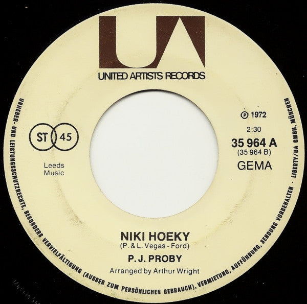 P.J. Proby : Together / Niki Hoeky (7", Single, RE)