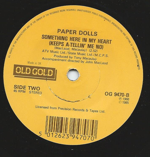 Pickettywitch / Paper Dolls : That Same Old Feeling / Something Here In My Heart (Keeps A-Tellin' Me No) (7", Single)