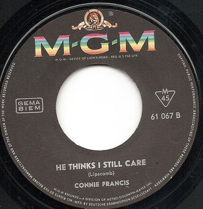 Connie Francis : I Was Such A Fool (7", Single)