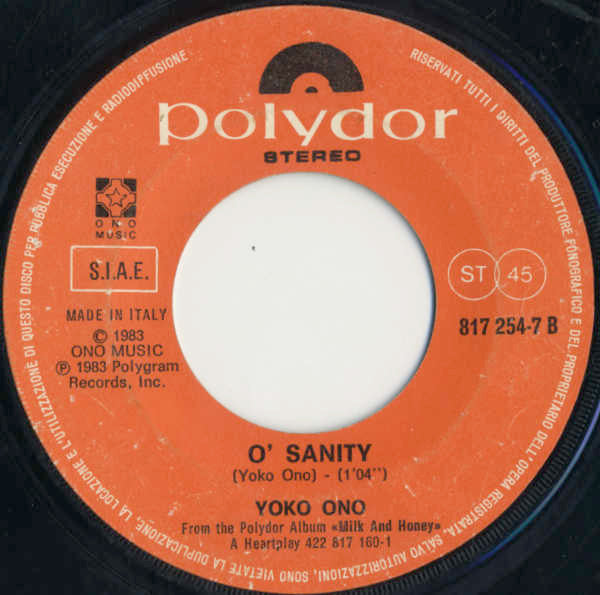 John Lennon / Yoko Ono : Nobody Told Me / O' Sanity (7", Single)