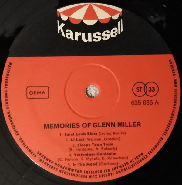 The Bay Big Band : Memories Of Glenn Miller (LP, Album)