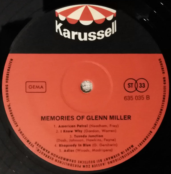 The Bay Big Band : Memories Of Glenn Miller (LP, Album)