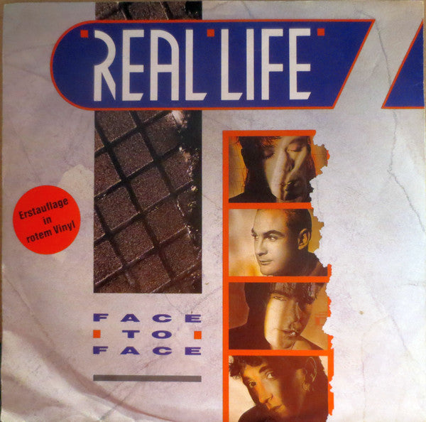 Real Life : Face To Face (7", Single, Red)