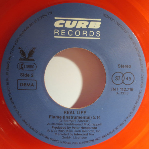 Real Life : Face To Face (7", Single, Red)