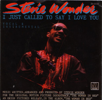 Stevie Wonder : I Just Called To Say I Love You (7", Single)