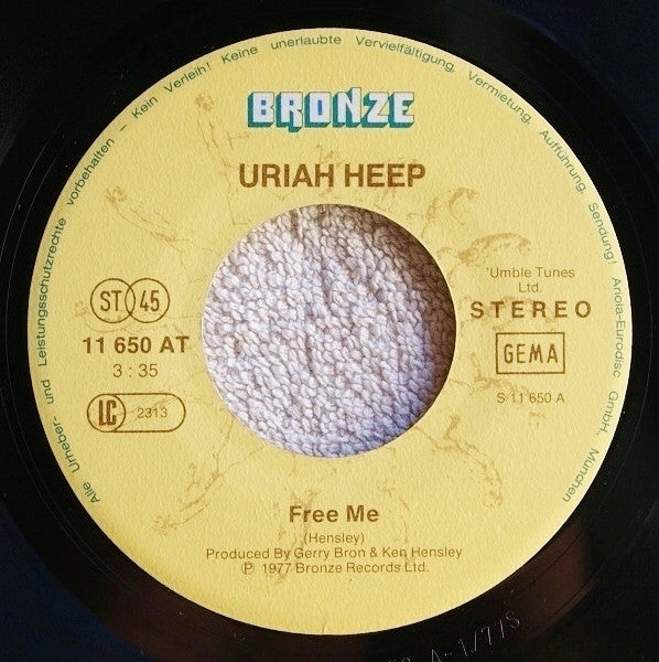 Uriah Heep : Free Me (7", Single)