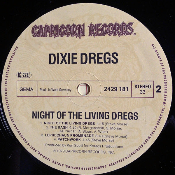 Dixie Dregs : Night Of The Living Dregs (LP, Album)