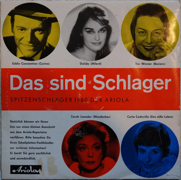 Various : Das Sind Schlager (Musikalische Plaudereien Mit Camillo) (7")