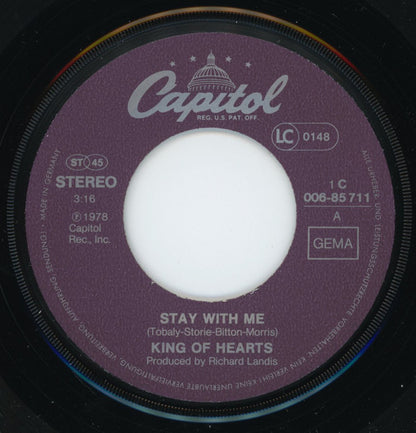 King Of Hearts : Stay With Me / There's Always Time  (7", Single)