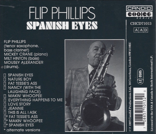 Flip Phillips : Spanish Eyes  (CD, Album, RE)