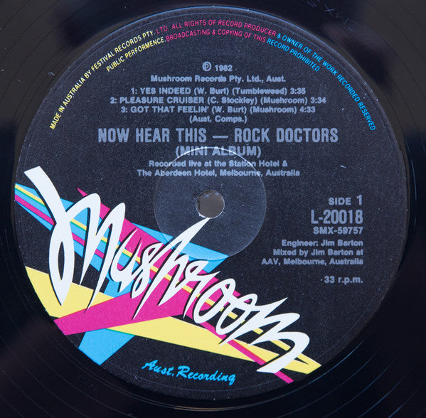 Rock Doctors : Now Hear This (12", MiniAlbum)