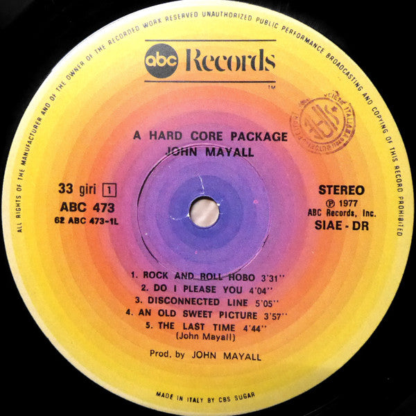 John Mayall : A Hard Core Package (LP, Album)