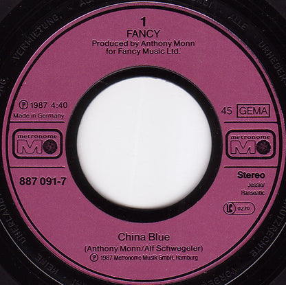 Fancy : China Blue (7", Single)