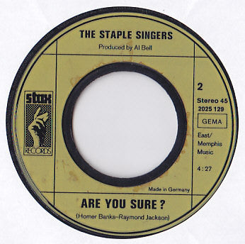 The Staple Singers : This World / Are You Sure? (7", Single)