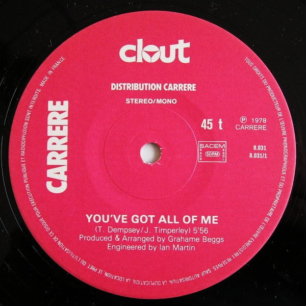 Clout : You've Got All Of Me (12")