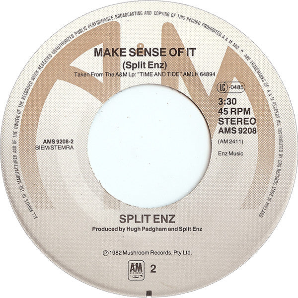 Split Enz : Six Months In A Leaky Boat (7", Single)