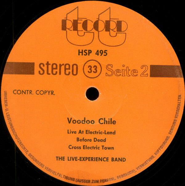 The Live Experience Band : Voodoo Chile - Live Experience 69-70 (LP)