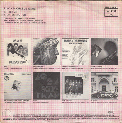 Black Michael's Gang : Hold Me (7", Single)