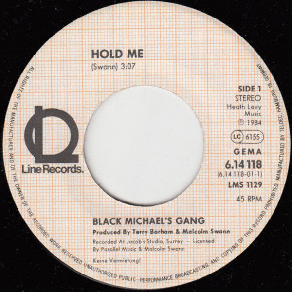 Black Michael's Gang : Hold Me (7", Single)