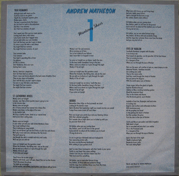 Andrew Matheson : Monterey Shoes (LP, Album)