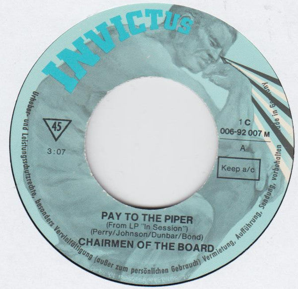 Chairmen Of The Board : Pay To The Piper/Bless You (7", Single)