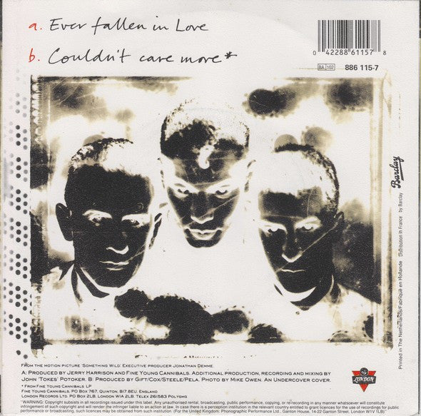 Fine Young Cannibals : Ever Fallen In Love (7", Single)