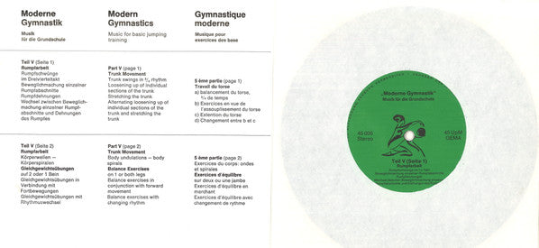 Georg Jiri Tayerle : Moderne Gymnastik / Musik Für Die Grundschule / Teil V (7", Gat)