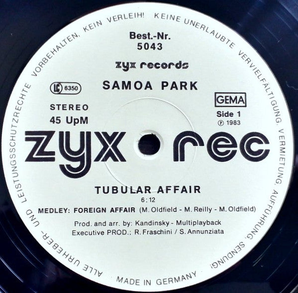 Samoa Park : Tubular Affair (12", Gre)