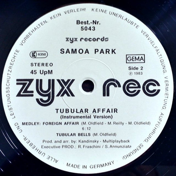 Samoa Park : Tubular Affair (12", Gre)