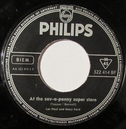 Les Paul & Mary Ford : At The Sav-A-Penny Super Store (7")