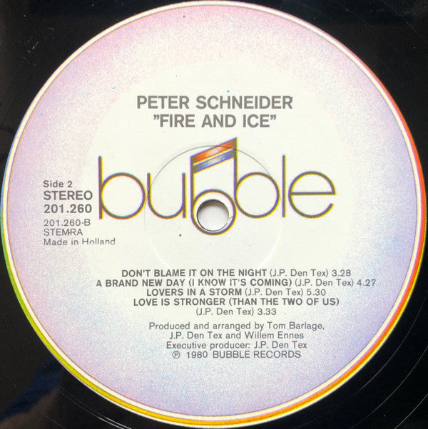 Peter Schneider (4) : Fire And Ice (LP, Album)