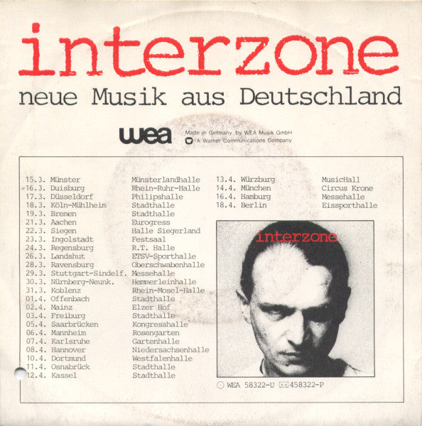 Interzone (2) : Armer Paul / Prinzessin In Köln Am Rhein (7")