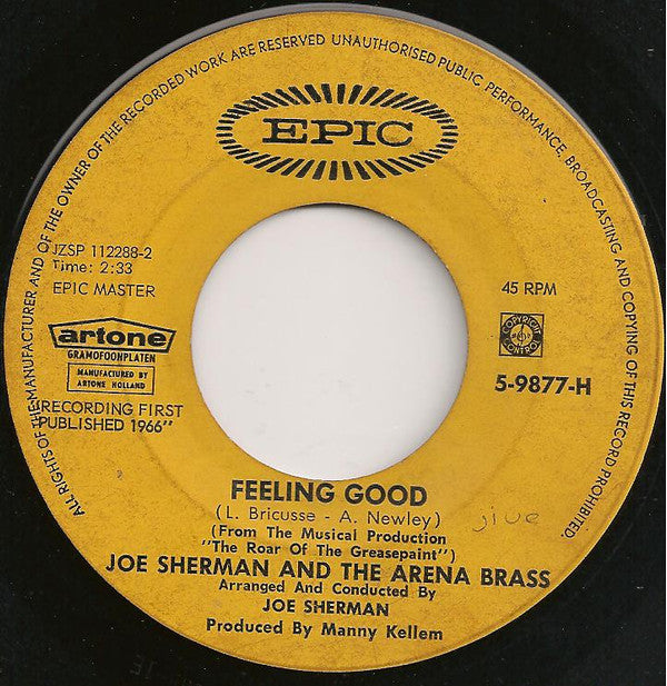 Joe Sherman And The Arena Brass* : Feeling Good (7")