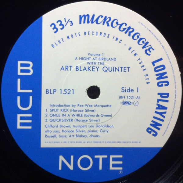 Art Blakey Quintet : A Night At Birdland, Volume 1 (LP, Album, Mono, RE)