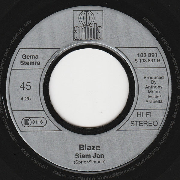 Blaze (4) : Heya Heya (7", Single)