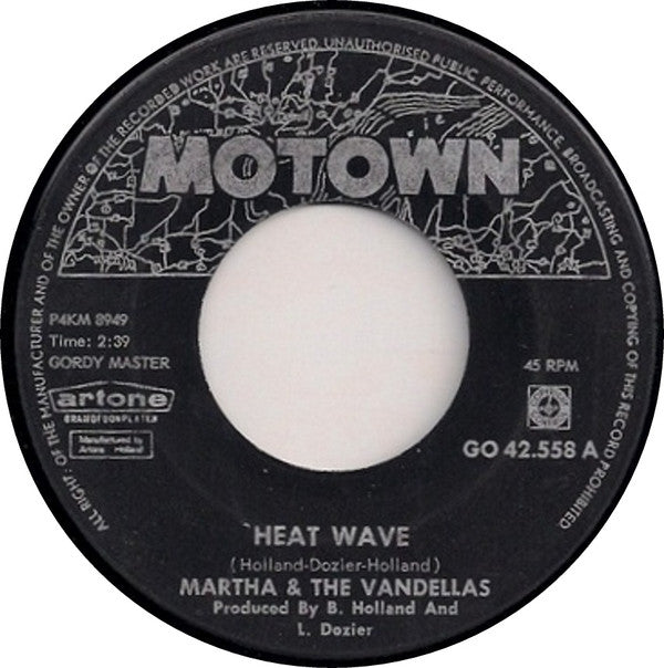 Martha Reeves & The Vandellas : Heat Wave  (7", Single)