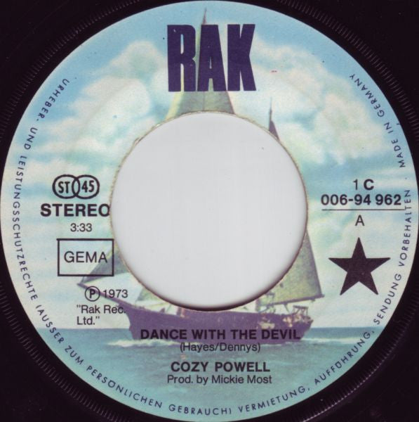 Cozy Powell : Dance With The Devil (7", Single)