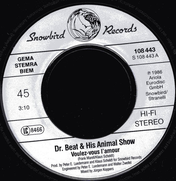 Dr. Beat & His Animal Show : Voulez-Vous L'Amour (7", Single)