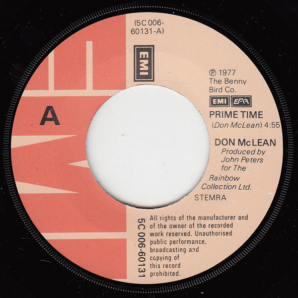 Don McLean : Prime Time (7", Single)