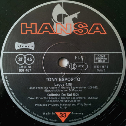 Tony Esposito : Kalimba De Luna (12", Maxi)