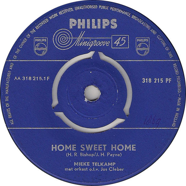 Mieke Telkamp : Home Sweet Home / Whispering hope (7", Single)