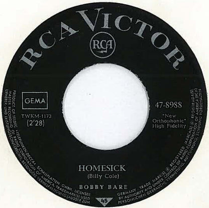 Bobby Bare : Homesick (7", Single)