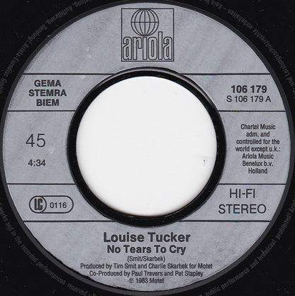 Louise Tucker : No Tears To Cry (7", Single)