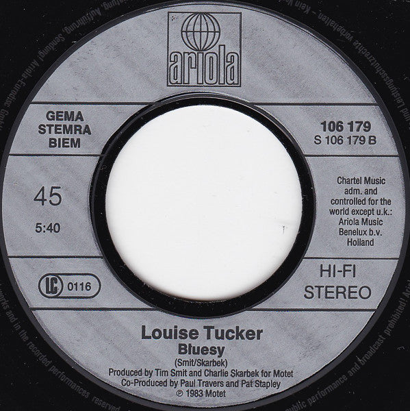 Louise Tucker : No Tears To Cry (7", Single)